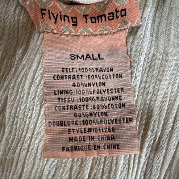 Flying Tomato Cream and Neon Boho Maxi Dress Sz S - Picture 8 of 12